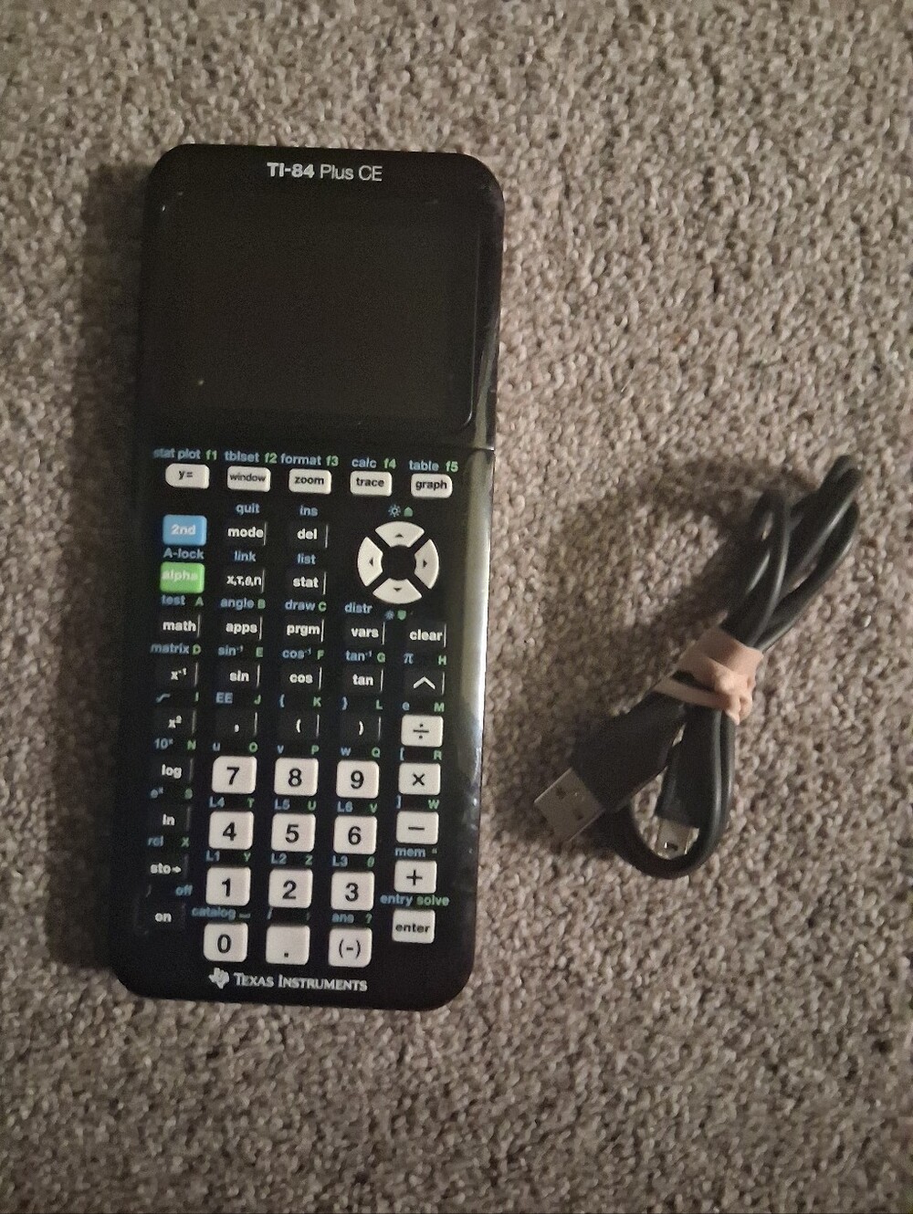 Texas Instruments TI-84 Plus CE Graphing Calculator Black & White no cover